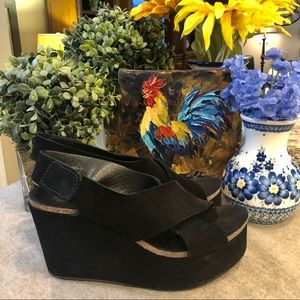 Pedro Garcia Suede Platform Wedges